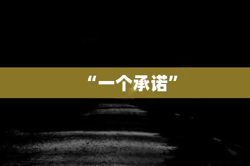 “一个承诺”